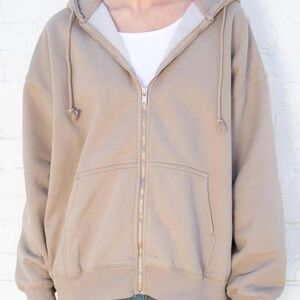 Brandy Melville tan oversized Hoodie